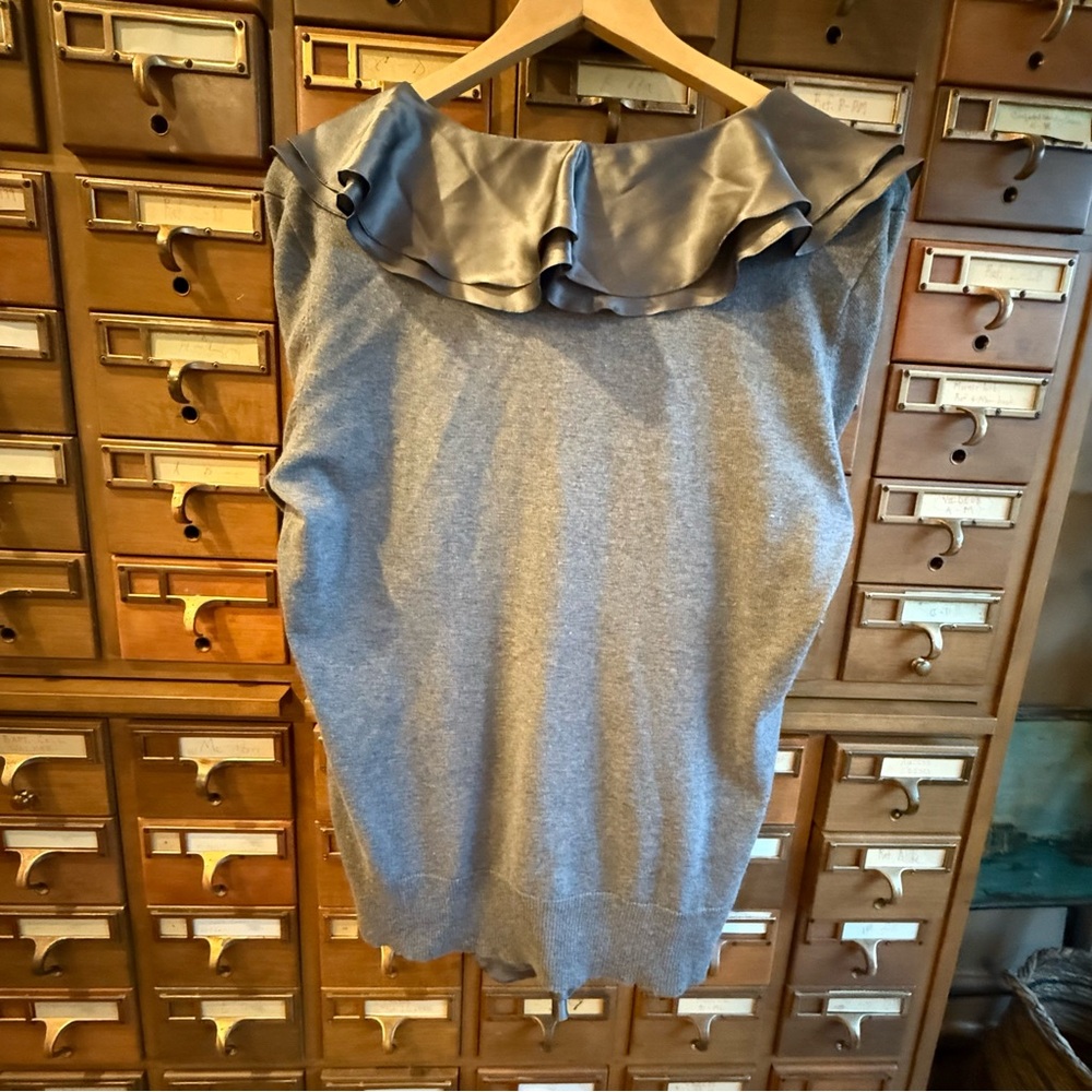 Saks Fifth Avenue NWT Size XL Sweater Cashmere & Silk Collar/Cuffs - Picture 5 of 15